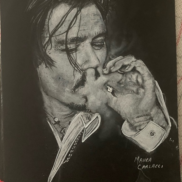 Johnny Depp original sketch 9x12 - Picture 3 of 3